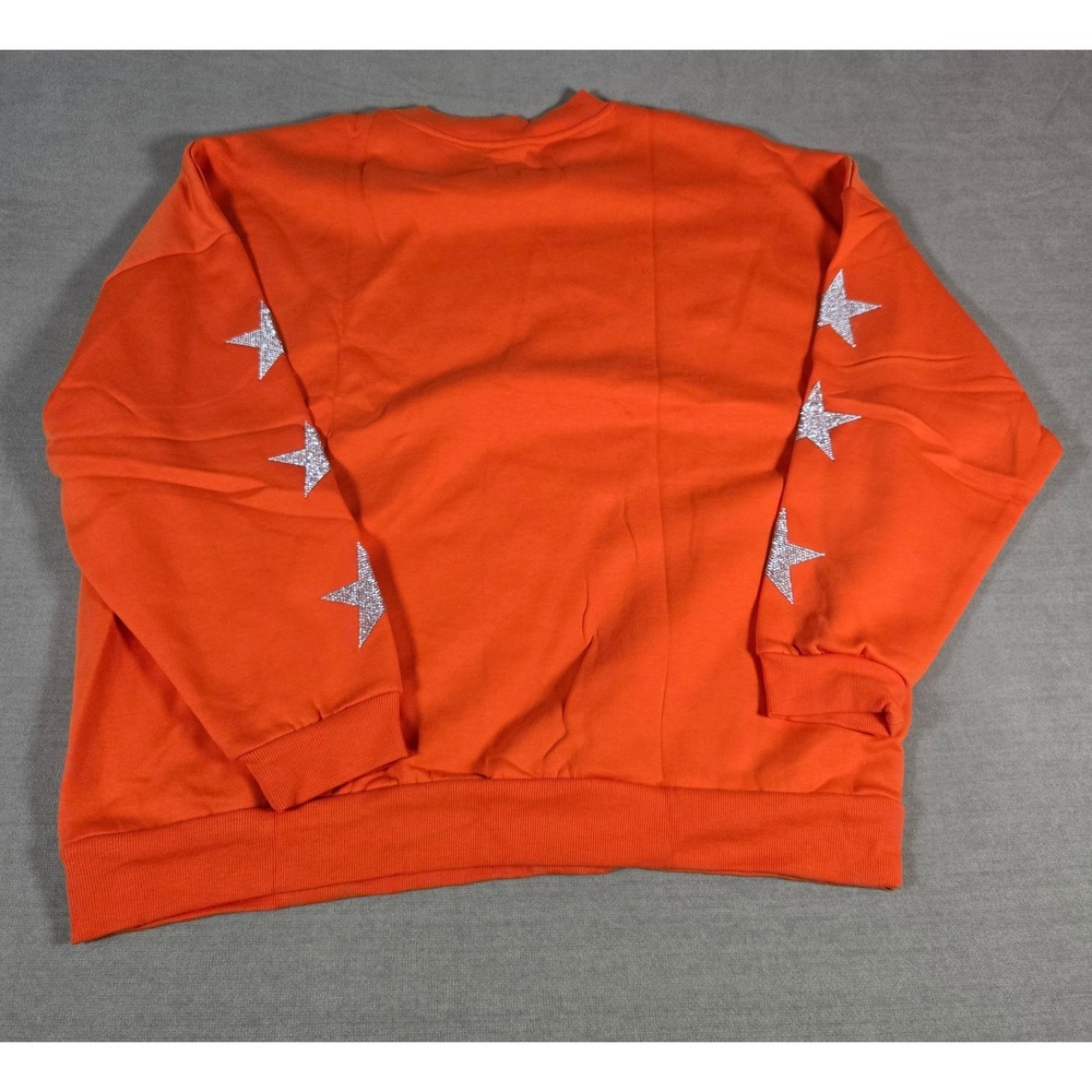 Gameday Couture Cleveland Browns NFL Orange Sweatshirt Rhinestone Stars XL - Picture 2 of 7